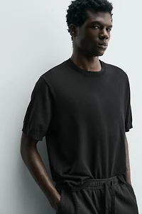 LIGHTWEIGHT COTTON KNIT T-SHIRT