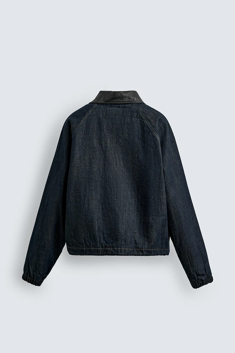 VESTE EN DENIM COL COMBINÉ