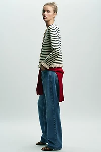 RUFFLED KNIT CARDIGAN