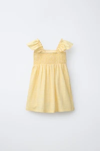 ROBE À CARREAUX VICHY ET CROCHET