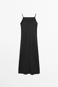 100% linen midi dress