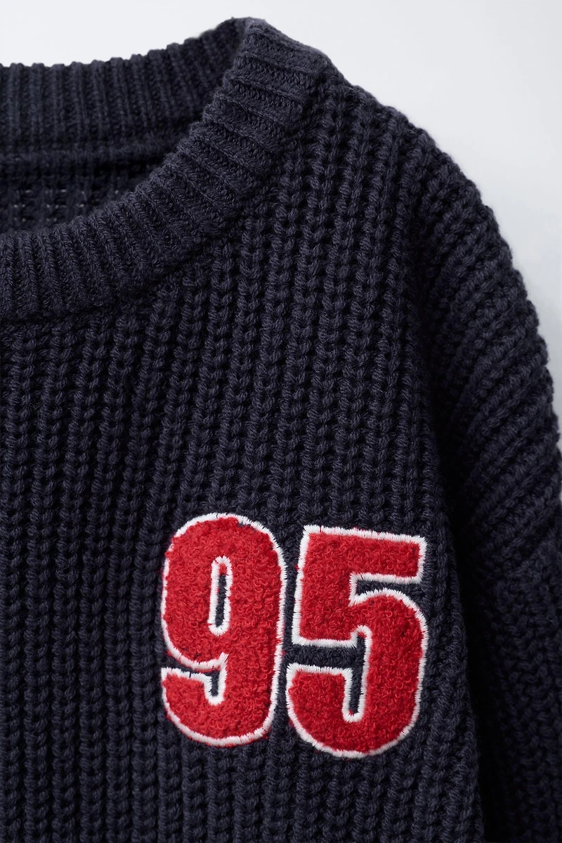 VARSITY PATCH KNIT JUMPER