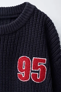 VARSITY PATCH KNIT JUMPER