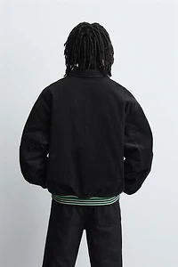 CORDUROY EMBROIDERED PATCH JACKET