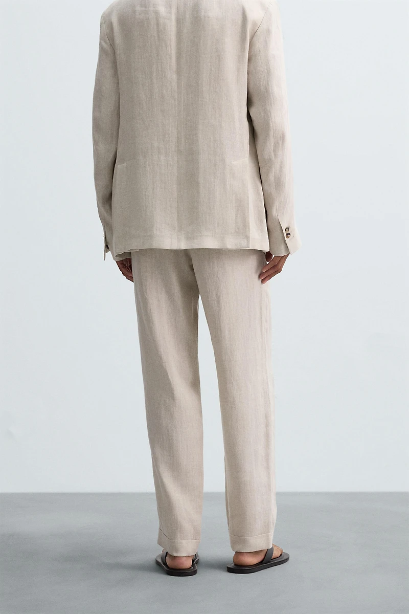100% LINEN SUIT PANTS