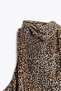 ROBE HALTER À IMPRIMÉ ANIMALIER ZW COLLECTION