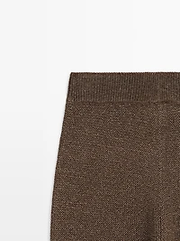 Total look balloon fit knit trousers