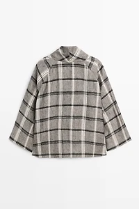 Check tie-detail overshirt