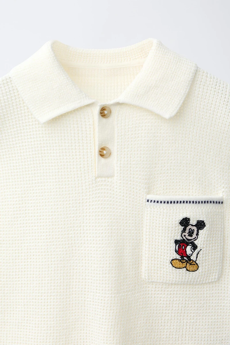 MICKEY MOUSE © DISNEY WAFFLE KNIT POLO