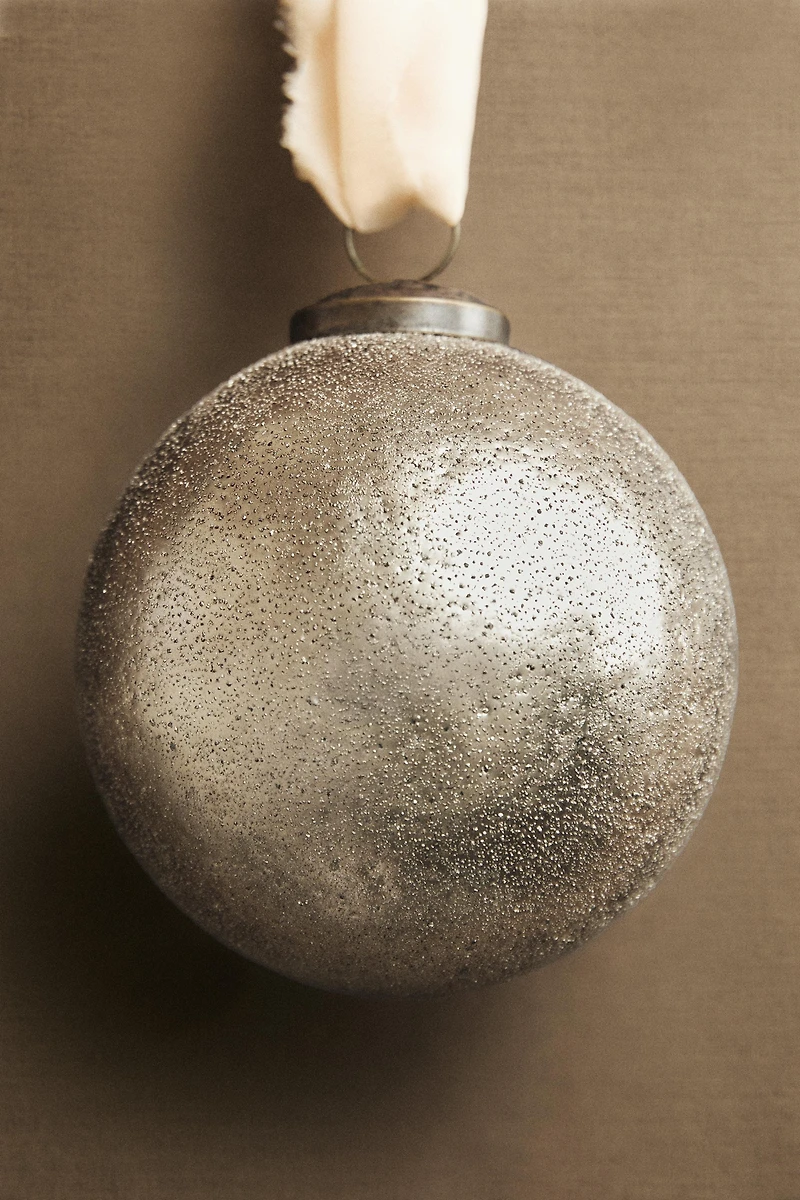 AGED CHRISTMAS TREE BALL ORNAMENT