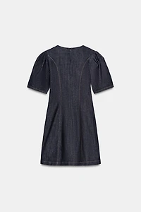 ROBE COURTE EN DENIM Z1975 À MANCHES BOUFFANTES