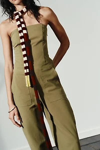 STRAPLESS FULL-LENGTH JUMPSUIT