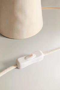 CERAMIC TABLE LAMP WITH PAINTED MOTIFS