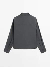 Loose-fitting 100% cotton poplin shirt