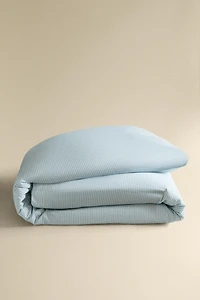 HOUSSE DE COUETTE SATIN RAYURES DÉLAVÉ (300 FILS)