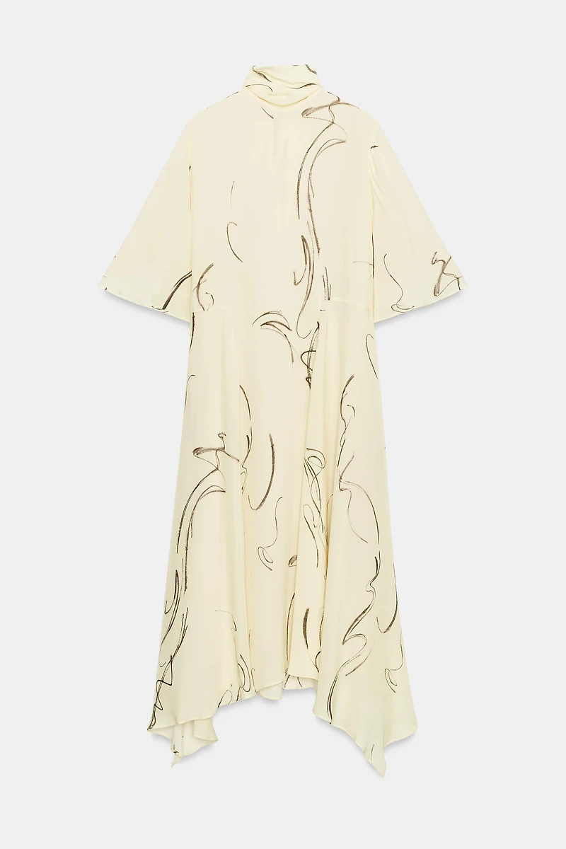 ZW COLLECTION PRINTED DRESS WITH TIES