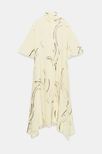 ZW COLLECTION PRINTED DRESS WITH TIES