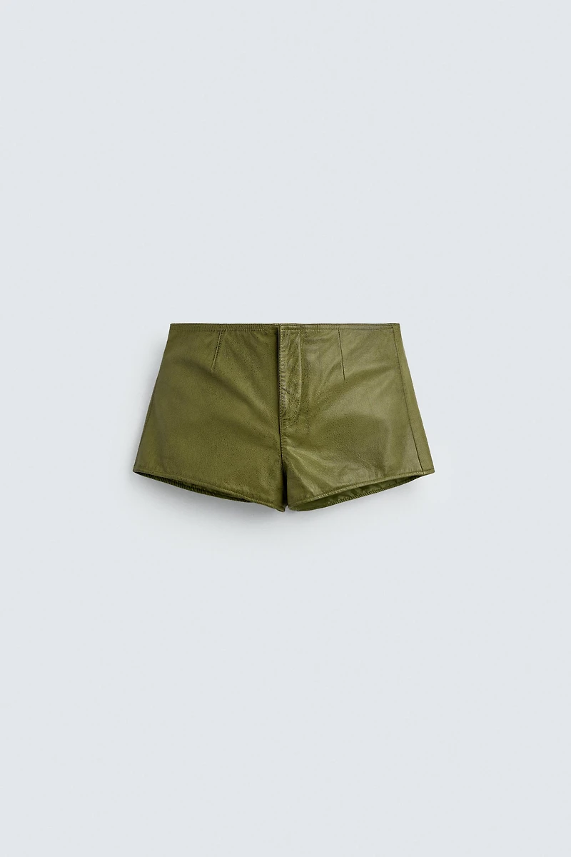 LEATHER SHORTS HARRY LAMBERT FOR ZARA X DISNEY