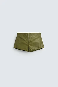 LEATHER SHORTS HARRY LAMBERT FOR ZARA X DISNEY