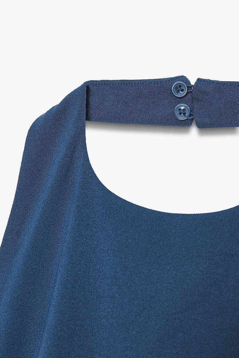 ROBE HALTER DRAPÉE