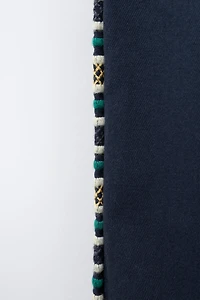 SIDE EMBROIDERED CULOTTE PANTS