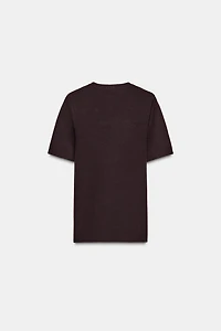 SHORT SLEEVE BASIC KNIT TOP