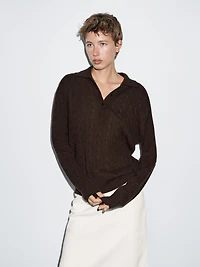 Pull col polo 100 % cachemire