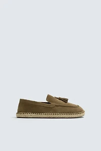 MOCASSINS CASUAL EN CUIR À POMPONS