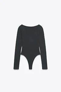 ASYMMETRIC LONG SLEEVE BODYSUIT