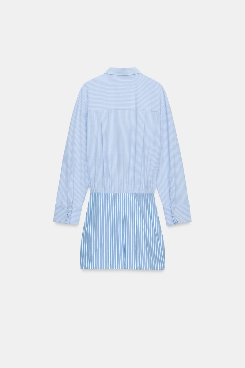 ROBE CHEMISE COURTE À NŒUD