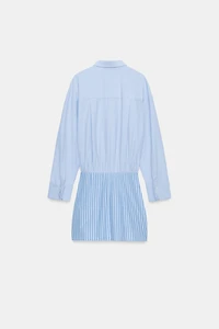 ROBE CHEMISE COURTE À NŒUD