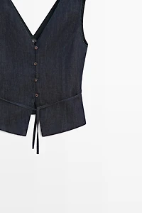 Gilet denim total look