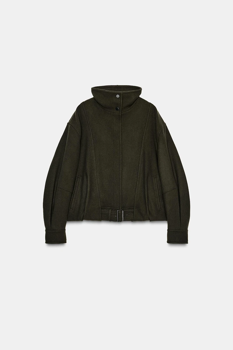 BLOUSON BOMBER MINIMAL AVEC LAINE ZW COLLECTION