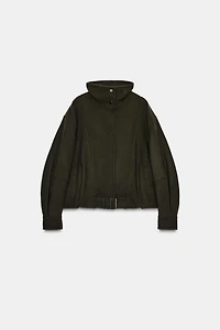 BLOUSON BOMBER MINIMAL AVEC LAINE ZW COLLECTION