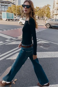 RIB LONG SLEEVE T-SHIRT