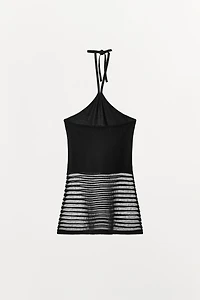 COMBINATION HALTER KNIT TOP