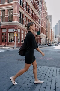 PLAIN KNIT MINI DRESS