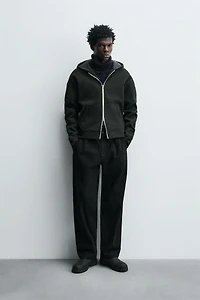 FELTED HOODIE SWEATSHIRT