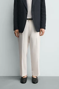 REGULAR FIT VISCOSE - COTTON PANTS