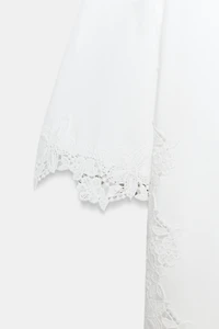 SHORT SLEEVE LACE T-SHIRT