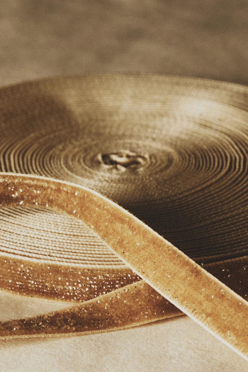 SHINY VELVET CHRISTMAS GIFT WRAPPING RIBBON