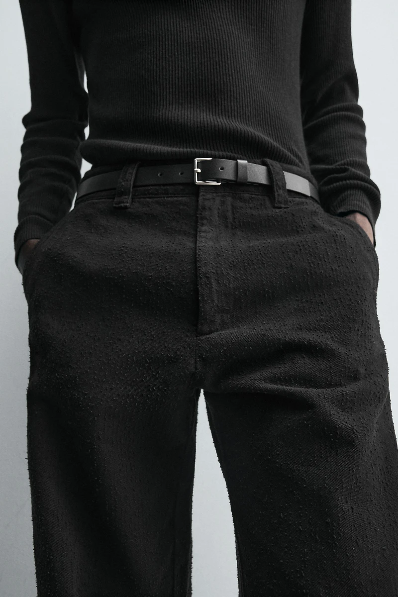PANTALON STRAIGHT FIT STRUCTURÉ