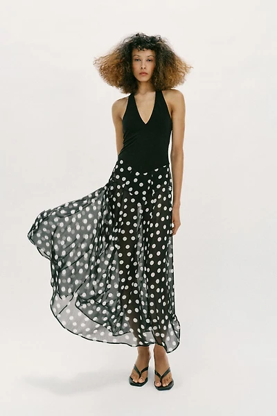 POLKA DOT COMBINATION DRESS