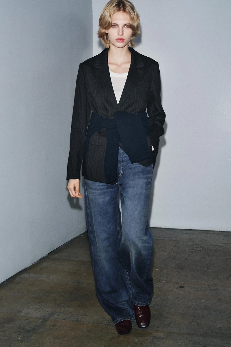 ZW COLLECTION STRIPED LINEN BLAZER