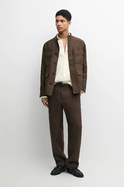 Surchemise total look lin délavé
