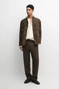 Surchemise total look lin délavé