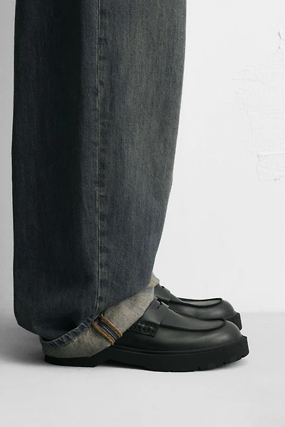 THICK SOLE SADDLE LOAFERS