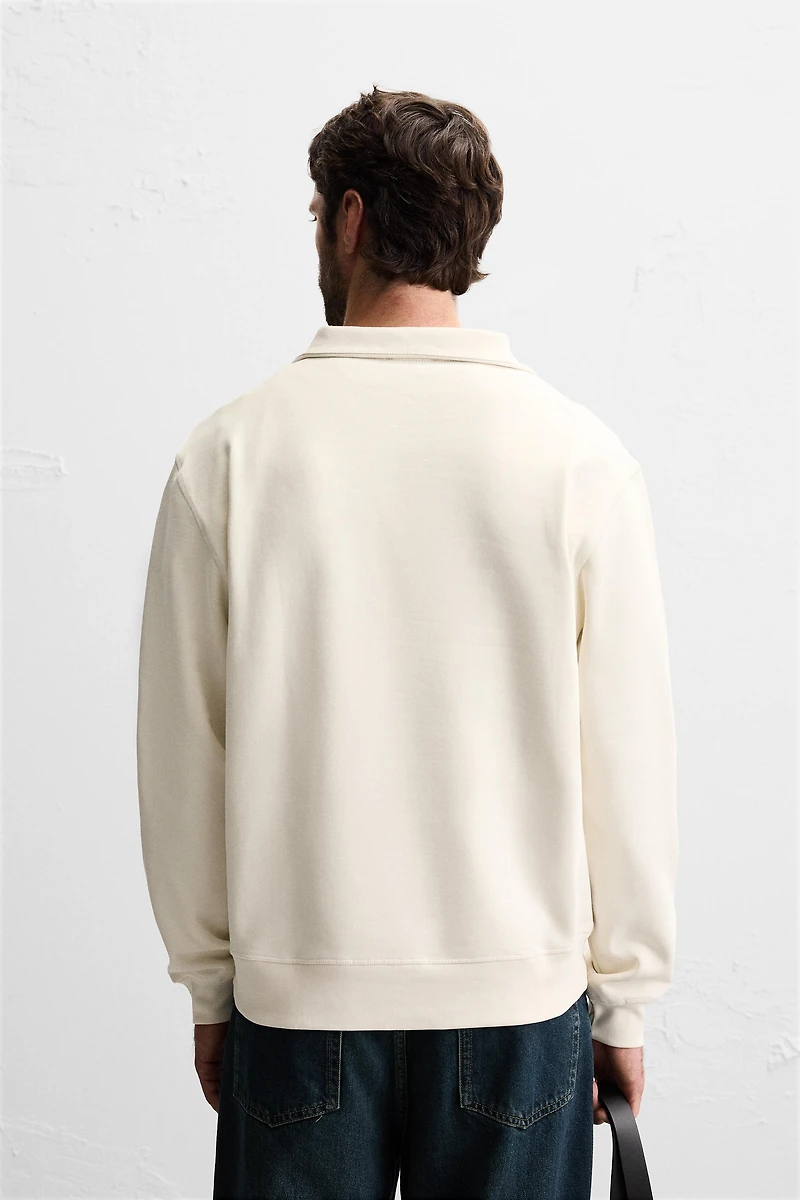 SWEAT COL ZIPPÉ BASIQUE