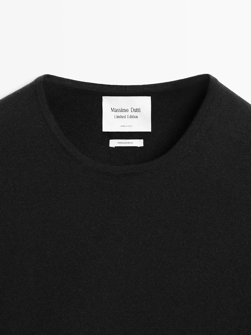 Knit cashmere sweater with crew neck - LIMITED