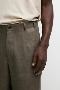 Faded total look 100% linen pants